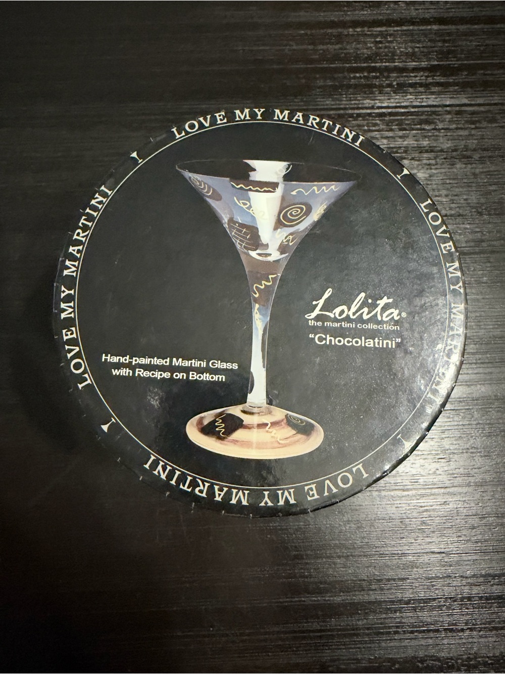 Lolita “Chocolitini” Hand-Painted Martini Glass
